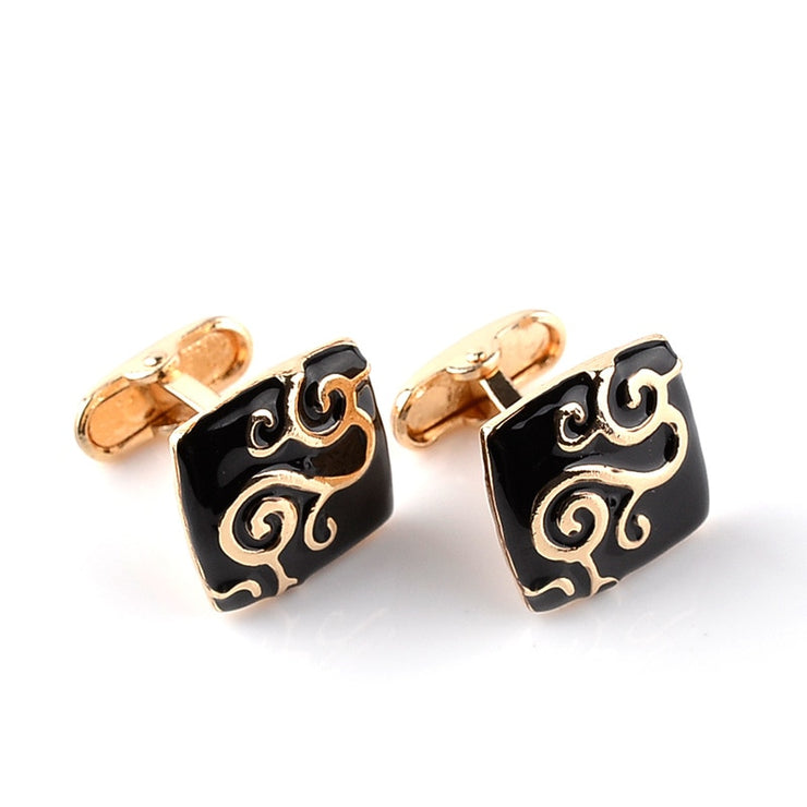 Classic and Fashionable Carved Cufflinks