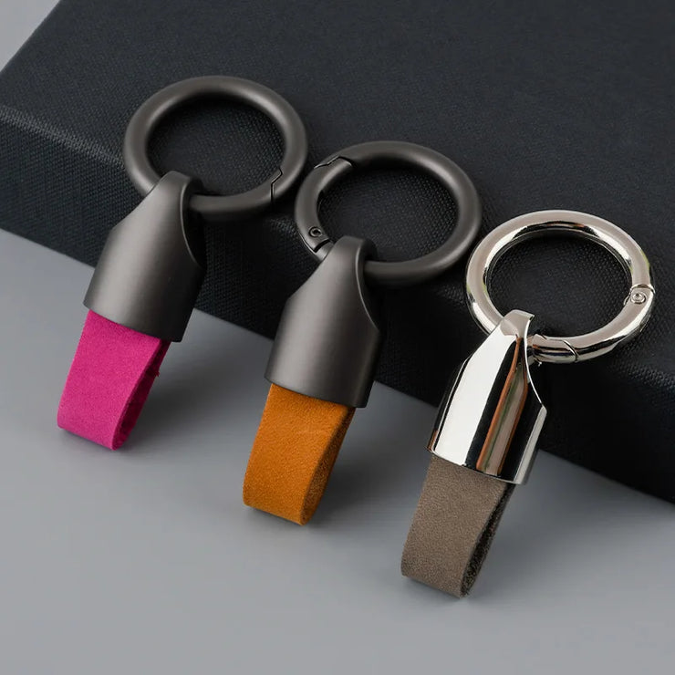 Luxury Leather Car Key Ring Holder